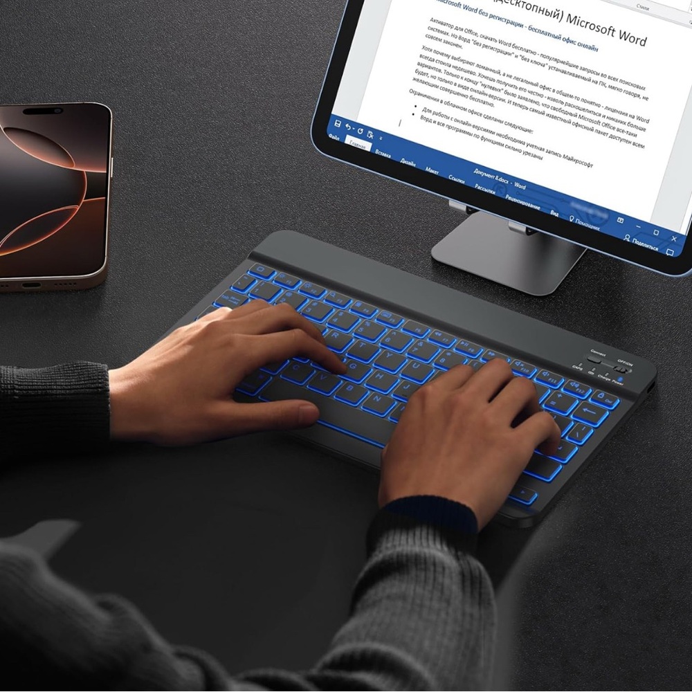 Wireless Backlit Keyboard with 7 Adjustable Colours BackLighting - Picture 9 of 13